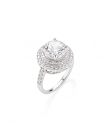 Ring Amen Woman Stardust in Silver Zircone RPUBBBZ-14 - RPUBBBZ-14